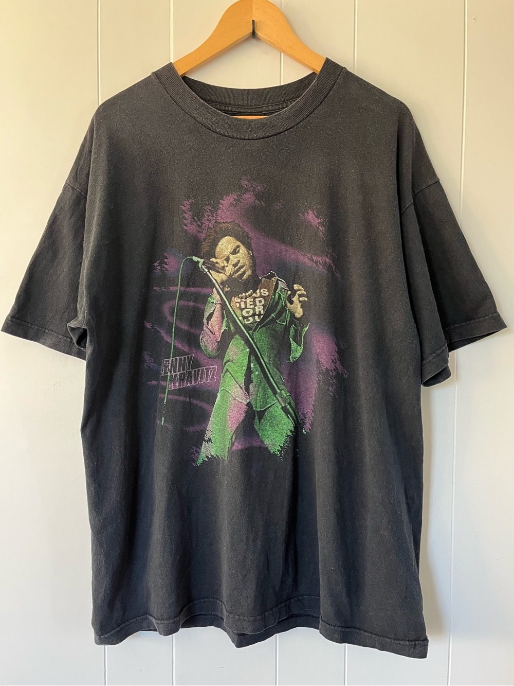 Vintage Lenny Kravitz Live 99 Tour Shirt 1999 Graphic Giant T-shirt Tee Faded